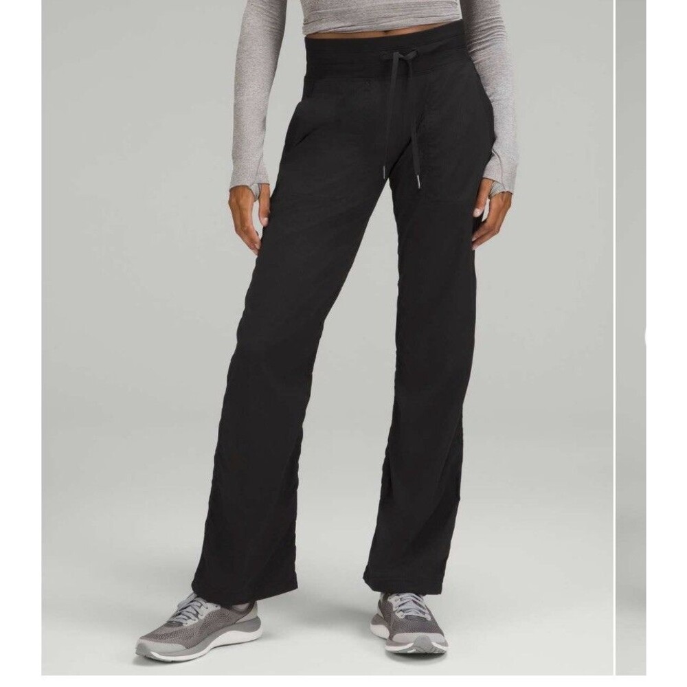 Lululemon Dance Studio Mid-Rise Full Length Pant Sz 0 Black Athletic Performance